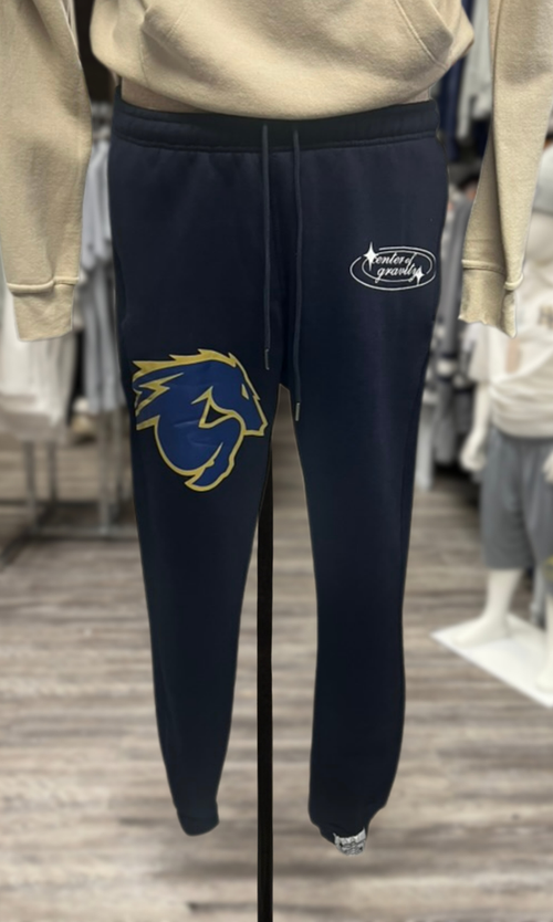 Men's Sweatpants, navy, Center of Gravity by Mecka