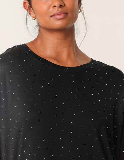 Stud Detail Round Neck T-shirt
