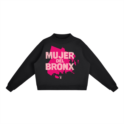 Mujer Del Bronx Essential Fleece Mock-Neck Crew Sweatshirt by Bronx Native