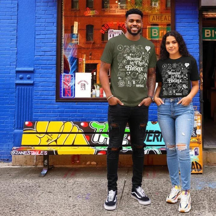 NYBG x Bronx Native Rooted In The Bronx T-Shirt by Bronx Native, Rooted in The Bronx t-shirts streetwear