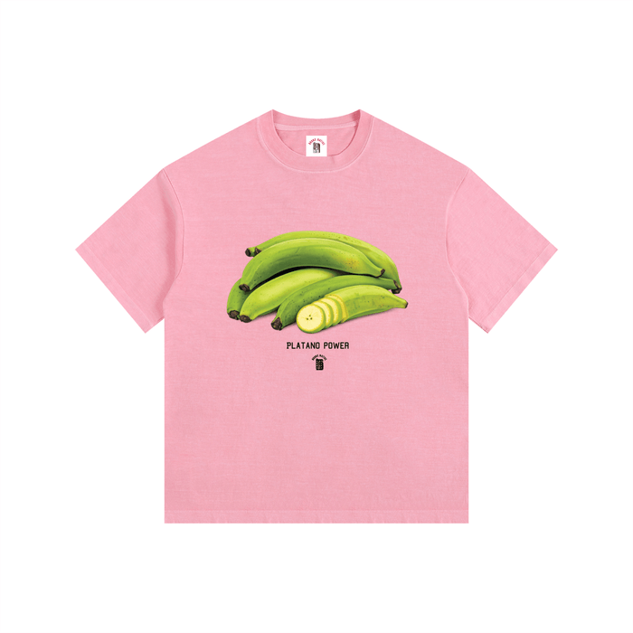 Platano Power Vintage Washed Oversized Cotton T-Shirt