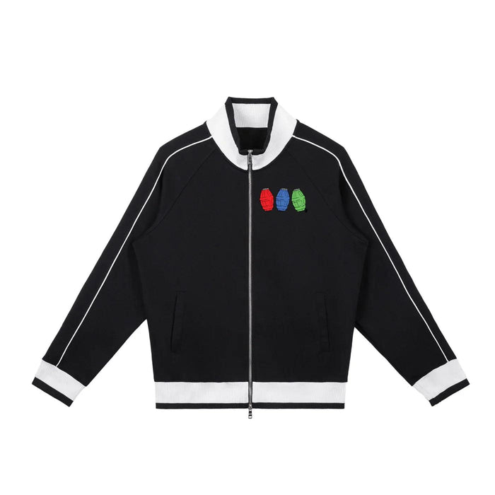 Quarter Waters Color Block Raglan Sleeve Zip Track Jacket by Bronx Native for New York summer
