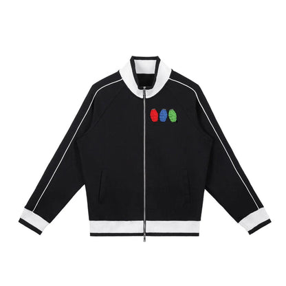 Quarter Waters Color Block Raglan Sleeve Zip Track Jacket by Bronx Native for New York summer