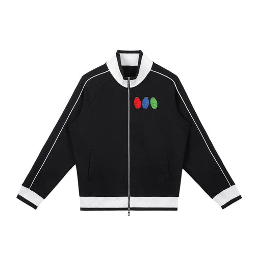 Quarter Waters Color Block Raglan Sleeve Zip Track Jacket by Bronx Native for New York summer