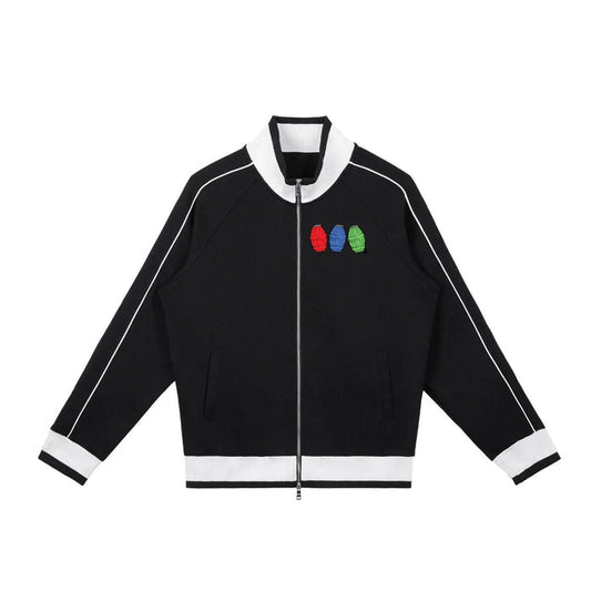 Quarter Waters Color Block Raglan Sleeve Zip Track Jacket by Bronx Native for New York summer