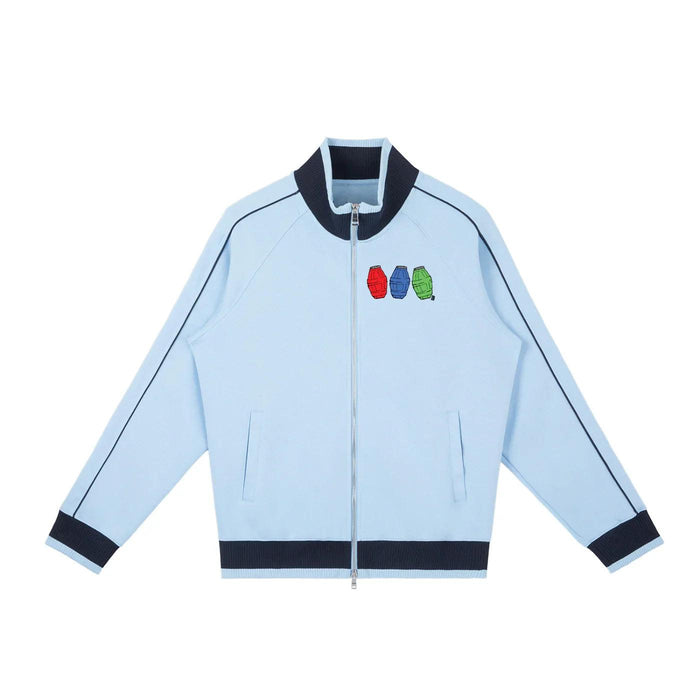 Quarter Waters Color Block Raglan Sleeve Zip Track Jacket by Bronx Native for New York summer