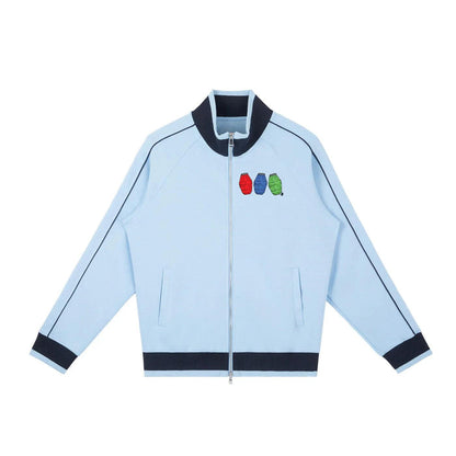 Quarter Waters Color Block Raglan Sleeve Zip Track Jacket by Bronx Native for New York summer