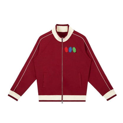 Quarter Waters Color Block Raglan Sleeve Zip Track Jacket by Bronx Native for New York summer