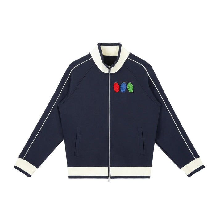 Quarter Waters Color Block Raglan Sleeve Zip Track Jacket by Bronx Native for New York summer