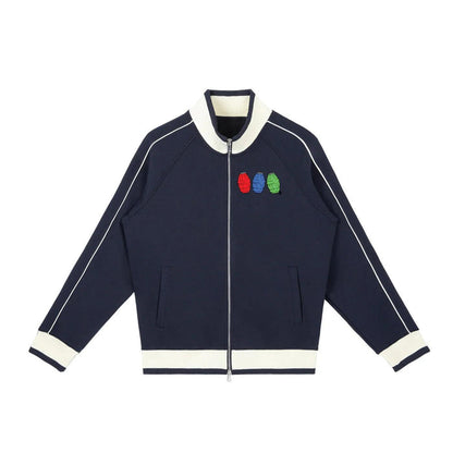 Quarter Waters Color Block Raglan Sleeve Zip Track Jacket by Bronx Native for New York summer
