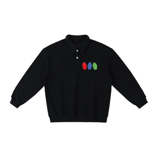Quarter Waters Heavyweight Polo-Collar Sweatshirt