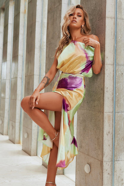 Rue Midi Dress - Yellow Multi