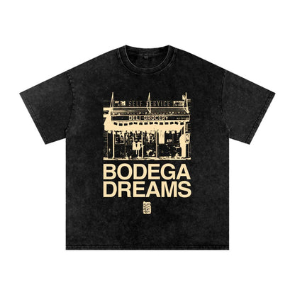 Snow Washed Oversized Cotton T-Shirt by Bronx Native