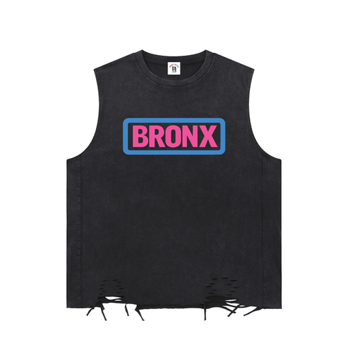 Snow Washed Raw-Hem Tank Top by Bronx Native for New York summer