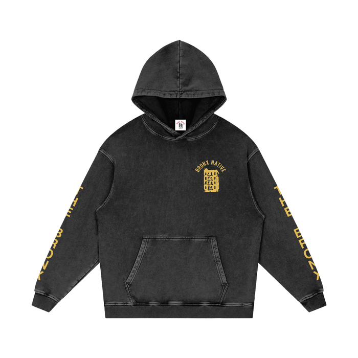 The Bronx Day Lily Snow Washed Loose Cotton Hoodie by Bronx Native for New York summer