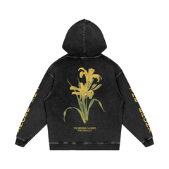 The Bronx Day Lily Snow Washed Loose Cotton Hoodie by Bronx Native for New York summer