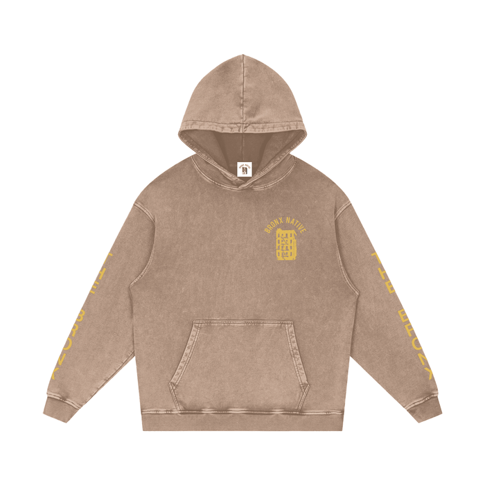 The Bronx Day Lily Snow Washed Loose Cotton Hoodie by Bronx Native for New York summer