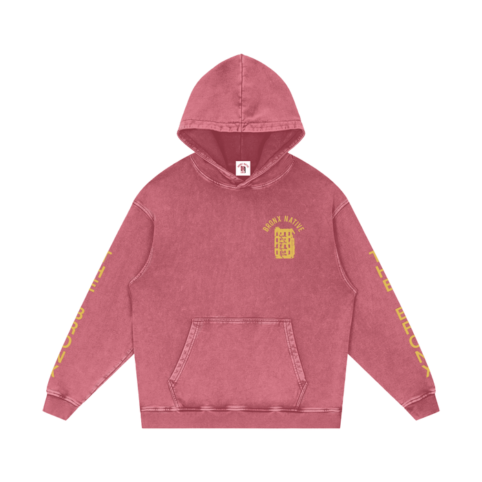 The Bronx Day Lily Snow Washed Loose Cotton Hoodie by Bronx Native for New York summer