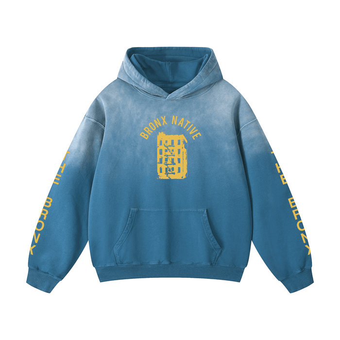 The Bronx Flower Heavyweight Sunfade Oversized Hoodie by Bronx Native for New York summer