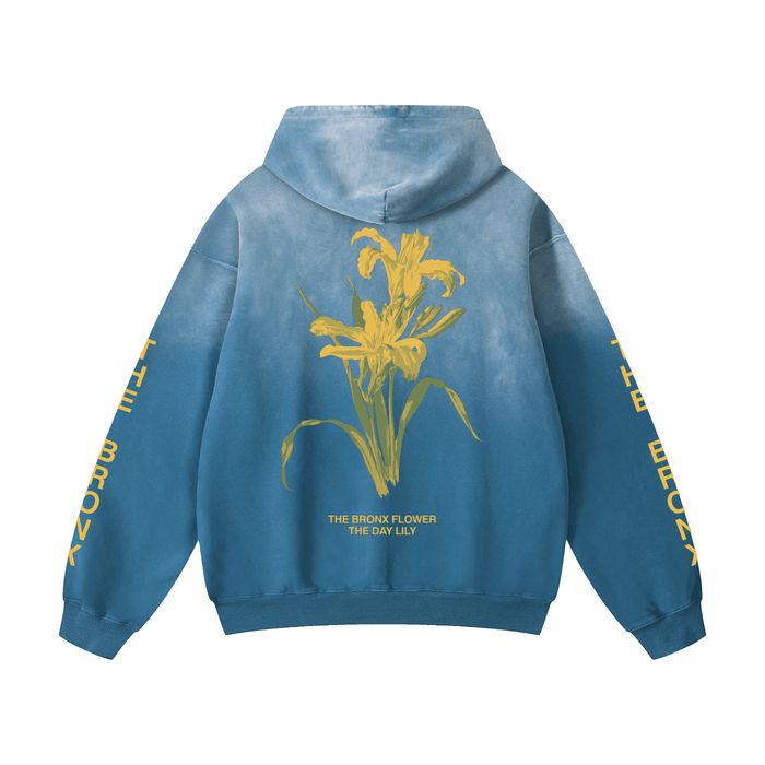 The Bronx Flower Heavyweight Sunfade Oversized Hoodie by Bronx Native for New York summer