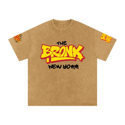 The Bronx New York Snow Washed Oversized Cotton T-Shirt