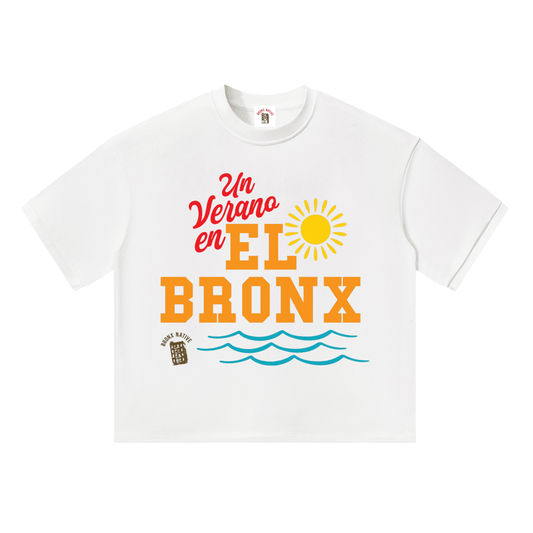 Un Verano en el Bronx Unisex Heavyweight Boxy T-Shirt by Bronx Native
