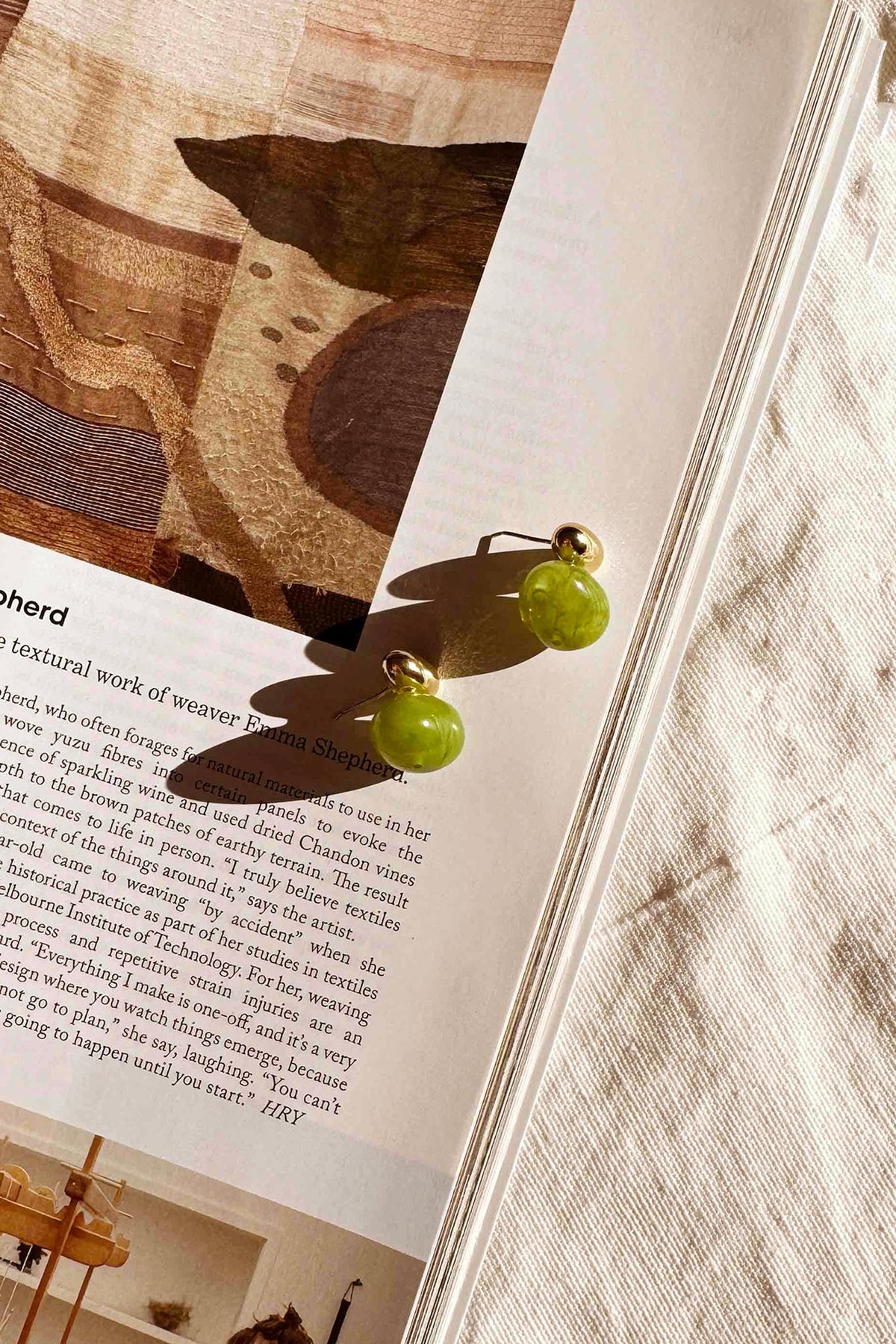 Verdant Glow Earrings - Green