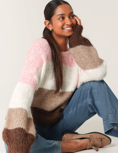 Multi Stripe Knit Jumper