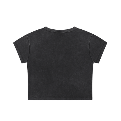 Women's "The Bronx Irish Flag" Snow-Washed Crop Top Tee by Bronx Native