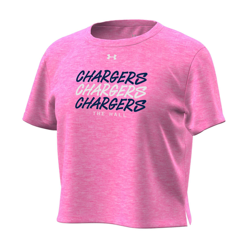 Youth Girls breezy tee, Under Armour, pink, Chargers x3 The Hall